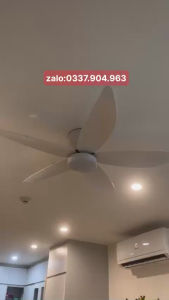 [TRẦN THẤP] Quạt Trần Đèn 5 Cánh Cao 15cm Dành Cho Trần ThấpChung Cư.Động Cơ Lõi Đồng Siêu Mát.Điều Khiển 6 Độ Gió.Đảo ChiềuHẹn Giờ.