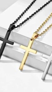 KALUNG TITANIUM LIONTIN SALIB PRIA DAN WANITA KALUNG SALIB MODEL TERBARU MURAH