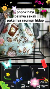 CLODI AIO ANAK ISI 5 PAMPERS POPOK KAIN SLUP CUCI KERING PAKAI UNTUK BB 3 S/D 18 KG