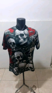 kaos pria tengkorak /kaos motif terkorak TERBARU /kaos tengkorak / kaos pria full printing