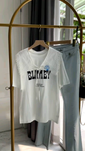 ●ECLAIRE● 043 Tshirt Kaos Collar Renda shortsleeves Lengan Pendek Vneck Korea Kasual Mode Santai Import 5163