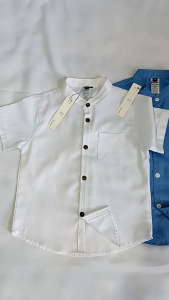 Kemeja Anak Lengan Pendek Kerah Chiangi Baju Koko Anak Laki-Laki
