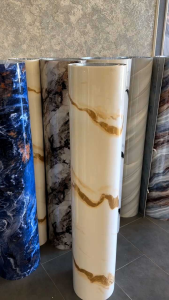 Promo!! Marble Foam Wallpaper Dinding Motif Vinyl Marble Roll Sticker Kamar Dekorasi PET 120 x 240cm Wallpaper Marmer Foam Tebal Sudah Dengan Lem