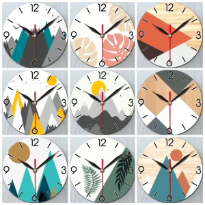 Jam dinding kayu warna estetik scandinavia