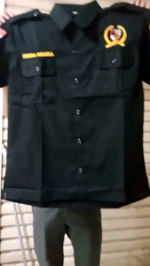 Kemeja custom bordir Pemuda Pancasila bahan American Drill