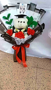 Buket Boneka Wisuda Mewah Kado Special Murah Mix Uang Kosong