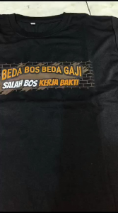 kaos distro kaos kata kata kerja sesuai gaji /kaos fashion