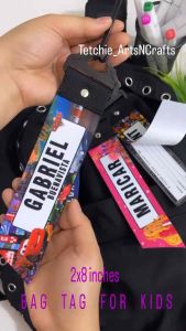Printed BAG TAG / LUGGAGE TAG - PERSONALIZED - size:  2 x 8 inches
