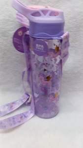 Unicorn Water Bottle Tumbler 680 ml 22 oz Purple with Strap Unicorn Design for Kids and Adults
