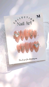 Móng tay thiết kế Nail box mắt mèo hồng mã số AB9