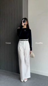 loose Pants Traousers wanita-Celana Anti Kusut-CelanaKulot Wanita-Celana Kerja Wanita