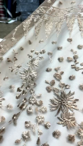 Tulle sabto bordir bahan kebaya desain etnik