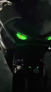 iconblue88 Stiker Reflektif Mobil Elektrik model Iblis / Stiker Motor Mobil Glow in the dark warna MERAH HITAM BIRU Isi sepasang universal Bisa COD