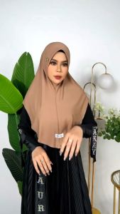 JILBAB INSTAN PET FLOW JERSEY AIRIS SIZE M by AL FAEZYA HIJAB