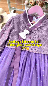 Labella Ae-ri Gamis Anak Terbaru 2024 Lebaran Model Hanbox Korea Bahan Brokat Cantik