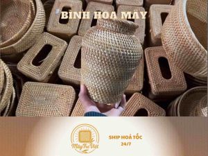 (Kho sỉ có hỏa tốc) Bình hoa mây MÂY TRE VIỆT lọ hoa mây