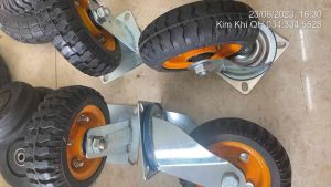 BỘ 4 BÁNH XE ĐẨY HÀNG (2 XOAY 360 ĐỘ+2 CỐ ĐỊNH) đường kính 160 mm