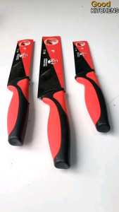 G049 PISAU DAPUR PISAU DAGING PISAU BUAH STAINLESS STEEL GAGANG MERAH PISAU MASTER RYUJIN