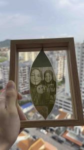 Custom Leaf Engraving Photo Gift | Graduation Gift | Anniversary Gift | Birthday Gift | Corporate Gift | Farewell Gift