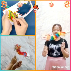 (1PCS) DIY HIASAN BARONGSAI NAGA TARIK IMPORT PREMIUM / ORNAMEN NAGA IMLEK CNY SINCIA / TOPPER NAGA / NAGA KERTAS FESTIVAL CAP GO MEH / EDUKASI NAGA MAINAN ANAK MID AUTUMN / PAPER CRAFT CHINESE DRAGON / NKK6915