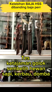 Golok Sembelih & Jagal: Bahan HSS & Golok Bekebun