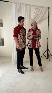 Atasan Batik Wanita Kebaya Modern Resleting depan model Kutubaru Kemeja Batik Pria