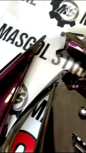 Cover Full Body Halus Honda Beat Karbu 2008-2012 Hitam Lembayung Merah