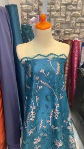 Bahan Kebaya Brokat Tile Garden Daisy series3 tone Harga Setengah Meter