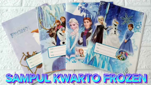 Sampul Buku Ukuran Kwarto Gambar Frozen untuk 20 Lembar