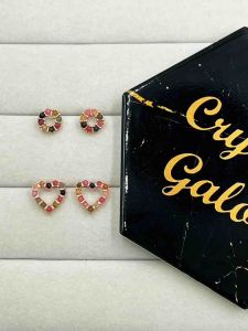 |SG| Rainbow Tourmaline Crystal Ear Stud S925