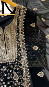 Designer Style Party Collections Stunning sequence embroidery work Plazo Suit for all Occasions (Pre-Order: 2/3 Weeks Delivery) HR270625