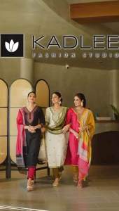 [INSTOCK Collection] Vardan Designer 3pcs Kurti Suit in Viscose Weaving with Fancy Embroidery Thread & Handwork and Cotton Lycra Pants with Chanderi Print Dupatta