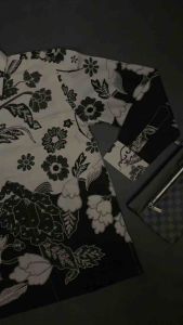 Kemeja Batik Pria Slimfit Lengan Panjang Motif DAUN SEJAGAD Katun Sanforis Premium Lapis Furing