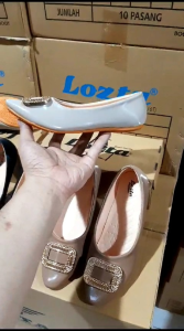 LOZTA Flatshoes Wanita Dewasa SF 01 Slop Kulit Import Nyaman DiPakai Anti Slip Karet Flat