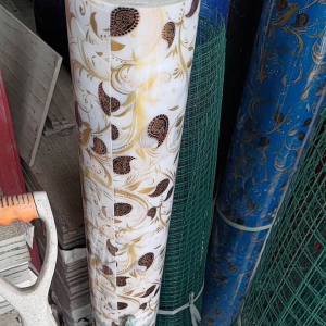 Fiber Pagar Plastik Elegan motif BATIK /Biru /Putih /Hitam Harga (L100x P50)  tahan panas