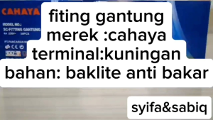 FITING GANTUNG LISTRIK / FITING BOHLAM CAHAYA 401