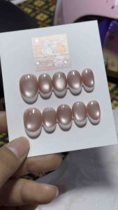 เล็บปลอมสำเร็จรูป เล็บปลอม สีเจล แถมกาว ตะไบ