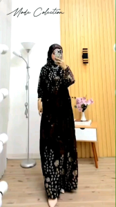 Gamis Motif Terbaru 2024 rayon diamond baju muslim set hijab motif