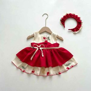 (4-28kg) Váy Lụa Gấm Đỏ NHÍM XÙ KIDS Cho Bé Gái 1 Tuổi Đến 8 Tuổi V112