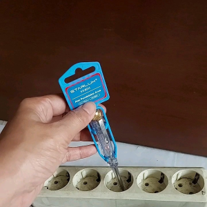 Starlux Alat Deteksi Arus Listrik: Obeng Tespen Kuningan & Tespen Min Kuningan