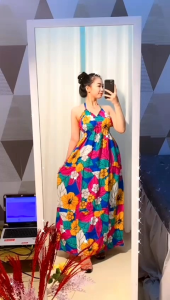 Dress Yunisara Daster Kerut Dada Jumbo muat BB 75kg daster solo murah cantik elegan long dress daster rayon solo stylish Korean style feminim