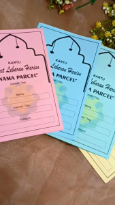 Isi 10 KARTU PAKET LEBARAN FuLL HARIAN / KARTU PARCEL LEBARAN / KARTU. paket