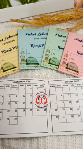 BUKU PAKET LEBARAN isi 12 buku/ PARCEL LEBARAN 2025 MODEL STEMPEL KALENDER HARIAN