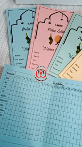 Kartu Paket Lebaran isi 10  Bulanan & Harian / kartu parcel / kartu angsuran harian