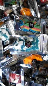 Assorted gummies 50pcs plus 3 freebies 8x15 pouch