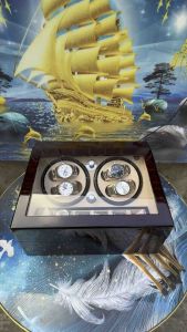 Hộp đồng hồ cơ bằng gỗ 4 xoay+6 cố định Hộp Lắc Đồng Hồ Cơ