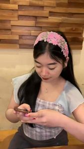 [VELMORRA] Headband Lace Kaula Brokat Bando Brukat Bondu Renda Premium Gerigi