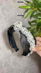 [VELMORRA] Headband Meccy Bando Korea Kristal Mewah Simpul Bendo Pesta Blink