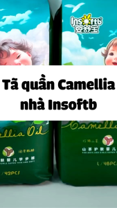 [Insoftb] - Tã bỉm quần cao cấp CAMELLIA tinh chất Hoa Sơn Trà SỢI 2D SIÊU MỎNG CHỈ 0.9mm có đệm thoáng khí 3D Nano