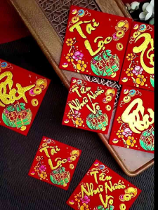 Giấy Dán Dưa Nhung Dán Bưởi Phụ kiện trang trí Tết Mẫu Mới Tết 2026 Decan sẵn keo cao cấp Nhũ kim tuyến nhiều màu 12x12 cm (được chọn mẫu)